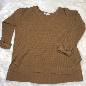 Madewell  Small sweater v-neck 3/4 sleeve  ochre